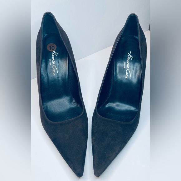 Kenneth Cole New York Romi Sz 10 Brown Suede 4” Heels Pumps Pointed Toe Dressy - Picture 5 of 8